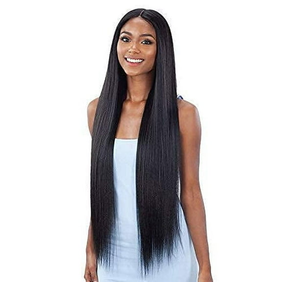 Shake Go Orgaique Sythetic Lace Frot Wig - LIGHT YAKY STRAIGHT 36" (2 Dark Brow)