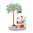 Shake Hands Lucky Cat Fate Tree Natural for Crystal Crushed Stone Feng
