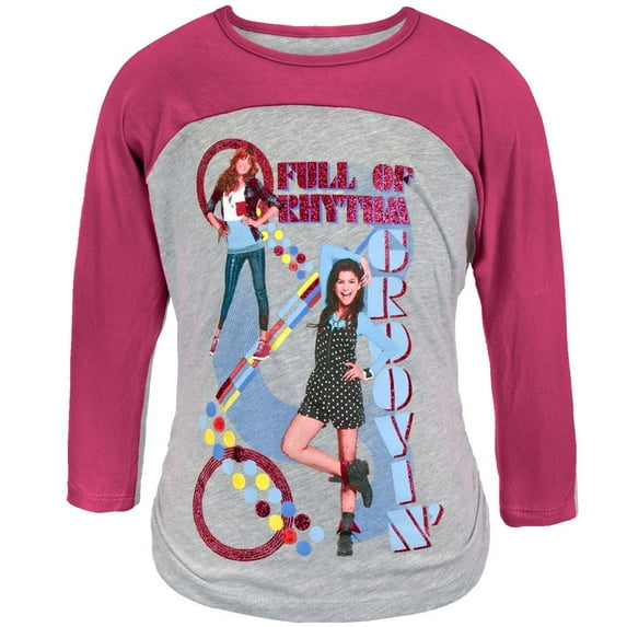 Shake It Up - Full Of Rhythm Girls Youth Raglan - Youth X-Small