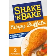 Shake 'N Bake Crispy Buffalo Seasoned Coating Mix, 4.75 oz Box, 2 Ct Packets, Crispy Texture