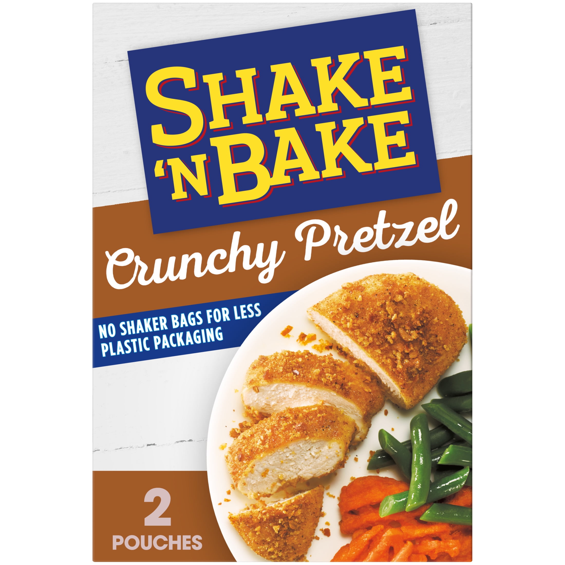 Shake 'N Bake Crunchy Pretzel Seasoned Coating Mix, 4.6 oz Box, 2 ct Packets