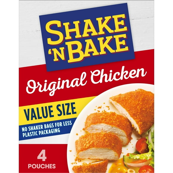 Shake 'N Bake Original Chicken Seasoned Coating Mix Value Size, 9 oz Box, 4 ct Packets