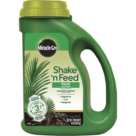 Shake 'N Feed Palm Plant Food, For Container and In-Ground Plants, Palm Trees, Cycads and Tropical Plants, 4.5 lbs.