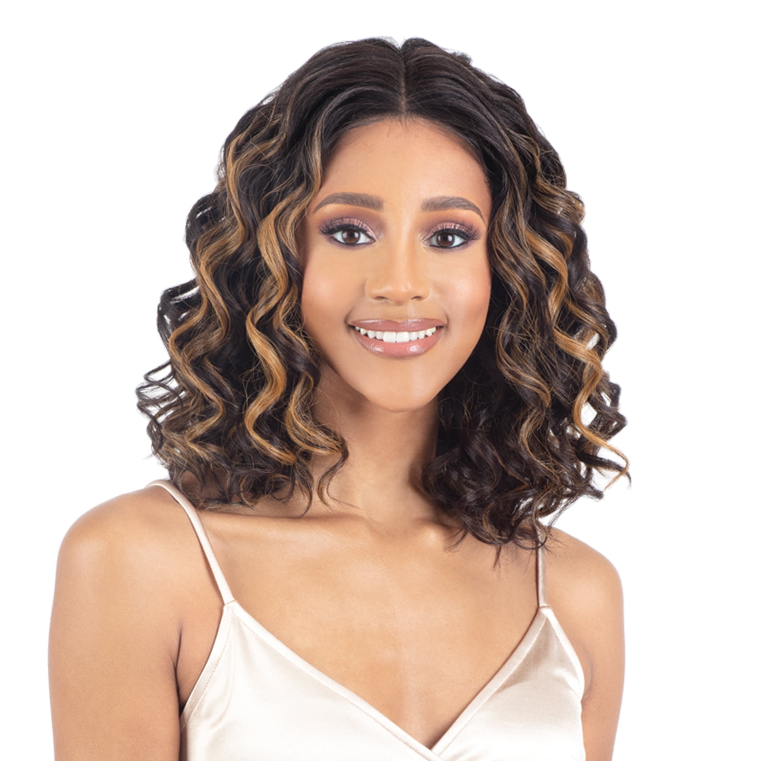 Shake-N-Go Human Hair Blend HD Lace Front Wig Legacy Flora (HI-BROWN)