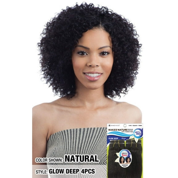 Shake-N-Go Naked Nature Wet  Wavy 100% Brazilian Virgin Remy Human Hair Weave Glow Deep Natural