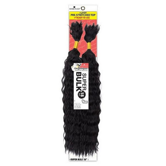 Shake-N-Go Organique Human Hair Mastermix Braids - Super Bulk 18" (Color:1 JET BLACK)