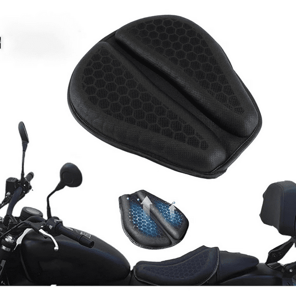 Shake Rider Cushion - Motorcycle Seat Cushion, Gel 3D-Honeycomb, Shock Absorption Not Stuffy,Protecting Sensitive Areas,Relief No More Tailbone Soreness,Ride 3X Longer,Discomfort on Long Rides