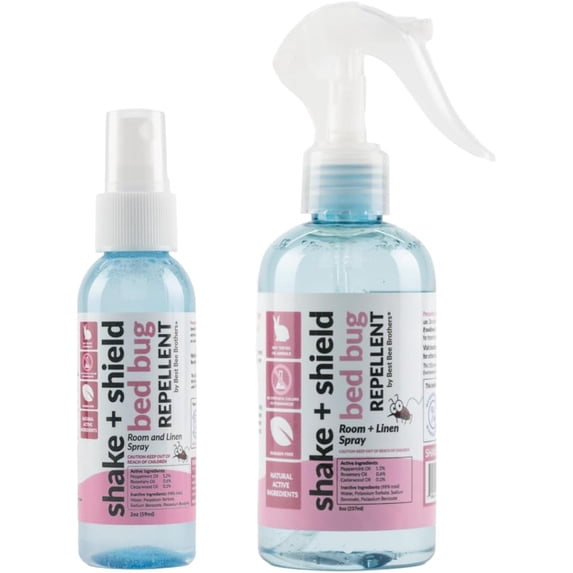 Shake + Shield Room & Linen Bed Bug Spray – Non-Greasy Made with Plant-Based Ingredients, 8 Oz. 2