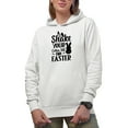 thumbnail image 1 of Shake Your Cotton Tail, It's Easter with a Bunny, White Hooded Sweatshirt or Hoodie, Large, 1 of 5