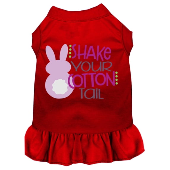 Pet Dog Cat Dress Screen Printed, "Shake Your Cotton Tail"