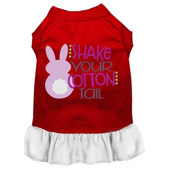 Pet Dog Cat Dress Screen Printed, "Shake Your Cotton Tail"