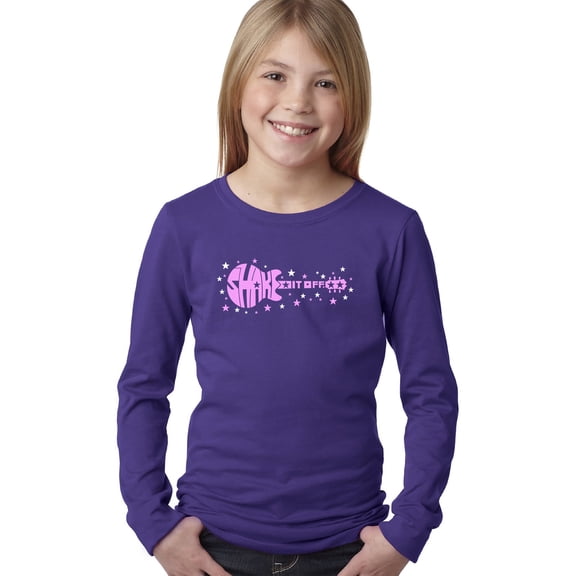 Shake it Off - Girl's Word Art Long Sleeve T-Shirt