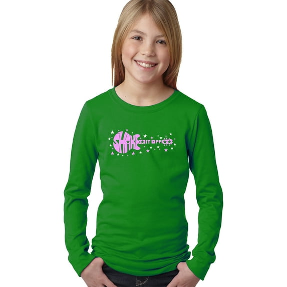 Shake it Off - Girl's Word Art Long Sleeve T-Shirt
