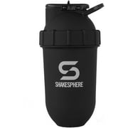 ShakeSphere Blender Bottle 24 oz Matte Black with Slide Cap