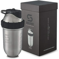 ShakeSphere Steel Tumbler 24 oz Mate Black Blender Bottle with Slide Cap