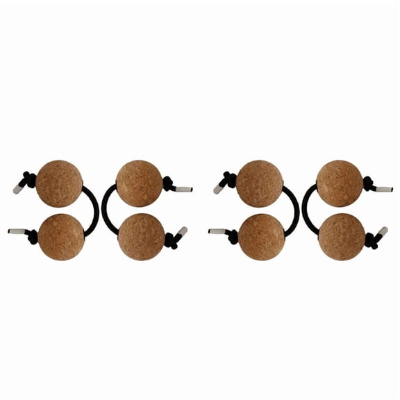 Shaker 4 Pairs Cork Kashaka Shaker Asalato Ball Instrument Percussion Instrument Classical African Balls for Music