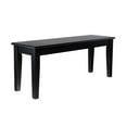 thumbnail image 1 of Boraam Shaker Backless Dining Bench - Black Rubberwood Frame, 1 of 6