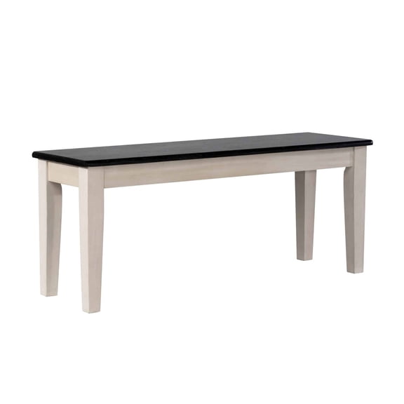 Shaker Backless Dining Bench - European Black Ash/Antique White