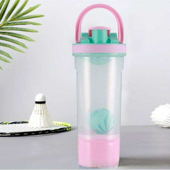 Shaker Bottle under $5! CQCYD 700ml Protein Mixer Cup with Leak Proof Lid and Storage Container, BPA Free Fitness Water Bottle for Gym Sports Shake Powder