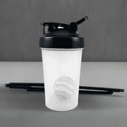 Shaker Bottle with Shaker Balls Leak Proof Drink Shaker Bottle Ideal for Workout Supplements,Protein powder, BPA Free, Nutrition, Portable Fitness Bottle for Fitness Enthusiasts Athletes (400ml,12-OZ)
