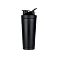 thumbnail image 1 of Shaker Bottle Insulated Stainless Steel - Water Bottle, Shaker Cups for Protein Shakes Mixer and Meal Replacement, Black, 1 of 6