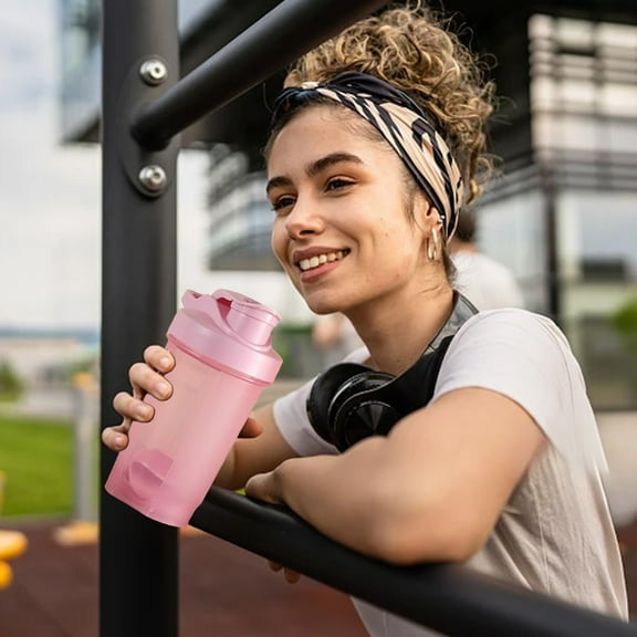 Shaker Bottle, Protein Cup, 500ML Fitness Sports Water Bottle with Mixer & Scale for Gym, Workout