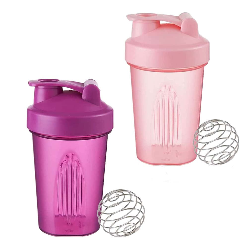 Shaker Bottle with Shaker Balls Leak Proof Drink Shaker Bottle Ideal for Workout Supplements