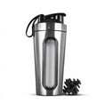 thumbnail image 1 of Shaker Bottles for Protein Mixes Stainless Steel Protein Shaker Not Stays Cold/Hot, Visible Window Metal Shaker Cups-B, 1 of 9