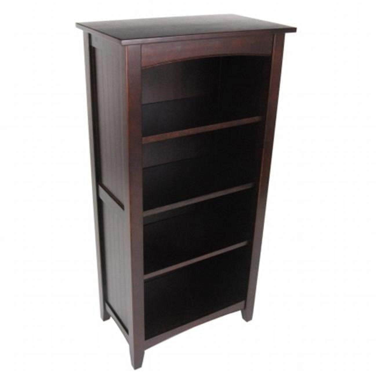 Espresso Traditional Tall Bookcase for Kids' Room and Play Area