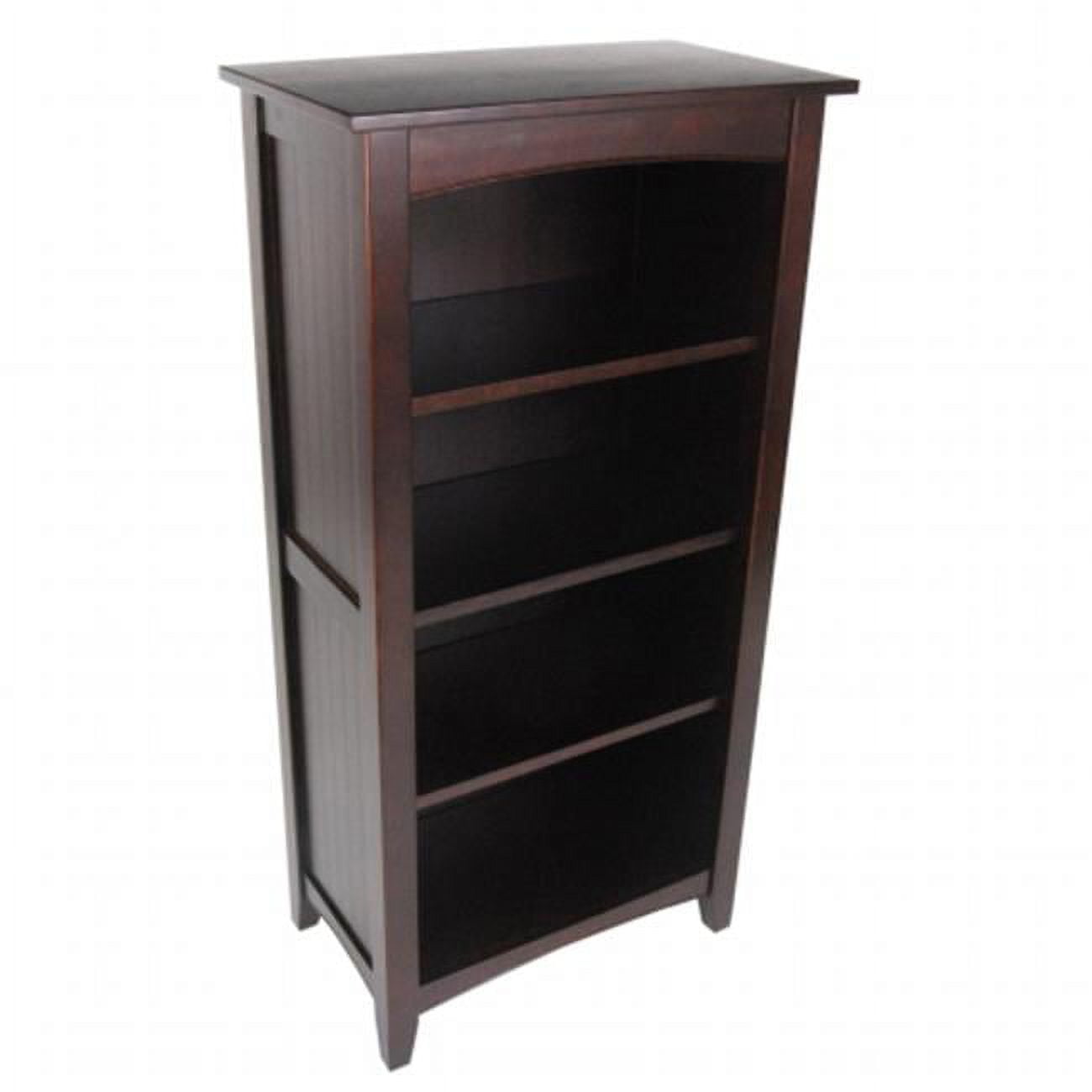Espresso Traditional Tall Bookcase for Kids' Room and Play Area