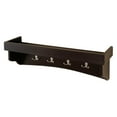 thumbnail image 1 of Shaker Cottage Tray Shelf Coat Hook with Bench Set, Chocolate, 1 of 7