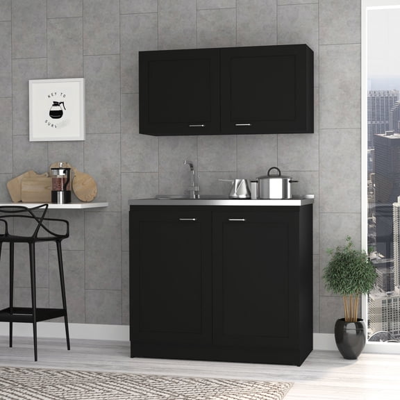 Shaker Door Cabinet Set | For Home Kitchen Decoration | Constructed with Particle Board | Alleviates Storage Shortage