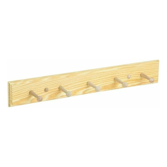 Shaker Rack Pegs - Unfinished Wood Rack System - SPR-24/HR240 - Includes Screws, Anchors & Plugs - Paintable/Stainable - Quick Assembly - Wall Mount Display Rack