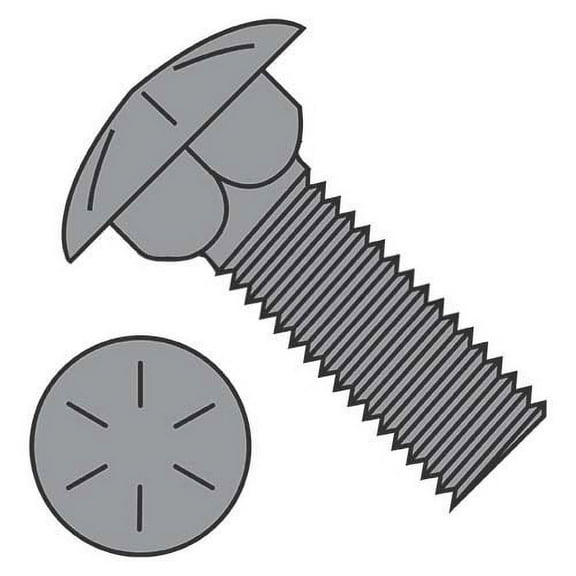 Shaker Screen Carriage Bolt - Square Neck Round Head - Grade 8 Steel - 5/8"-11 Thread - 3" Long