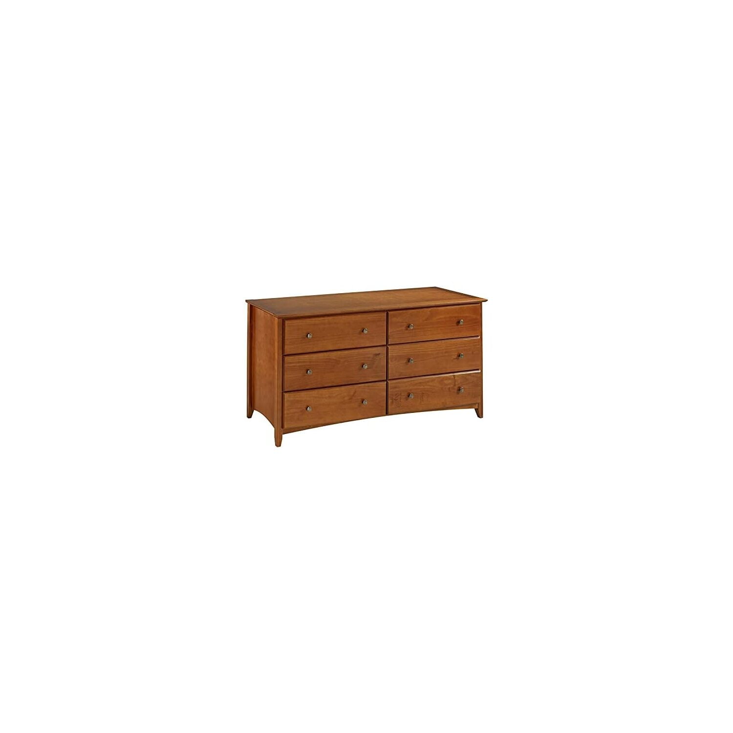 Eco-Friendly Shaker Double Dresser in Rich Cherry, Solid Pine