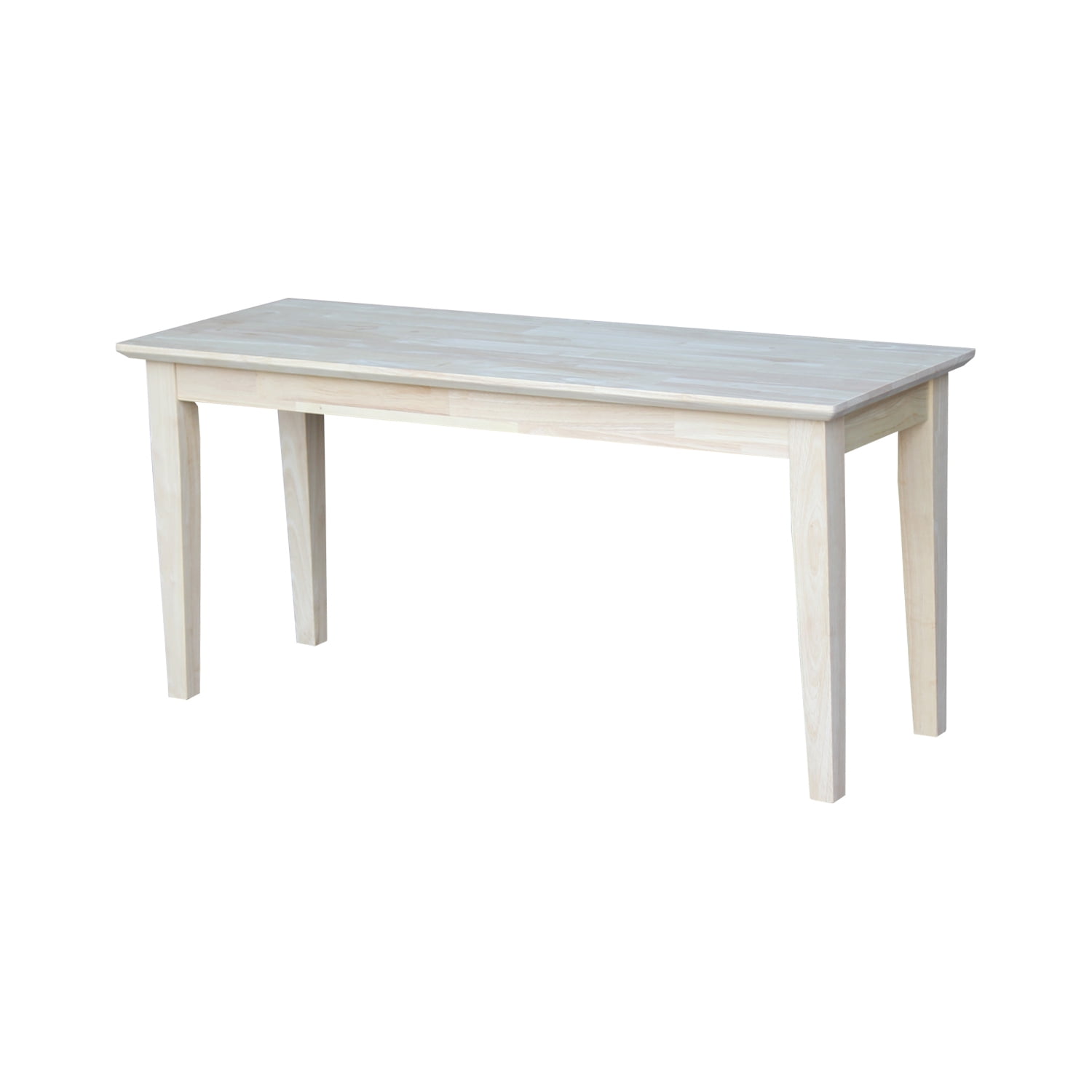 Craftsman Traditional Natural Hardwood Bench - Unfinished