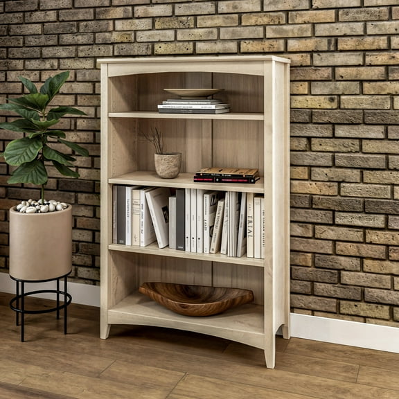 Shaker Style Bookcase - Light Oak Finish - 48"H