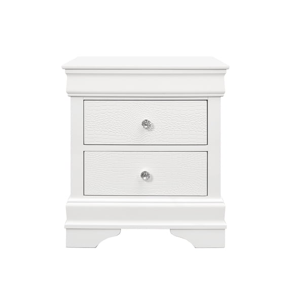 Crocodile - Shaped Nightstand | Ideal for Modern Bedrooms | Crystal Knob Hardware Design | Meets Small - Space Storage Demands