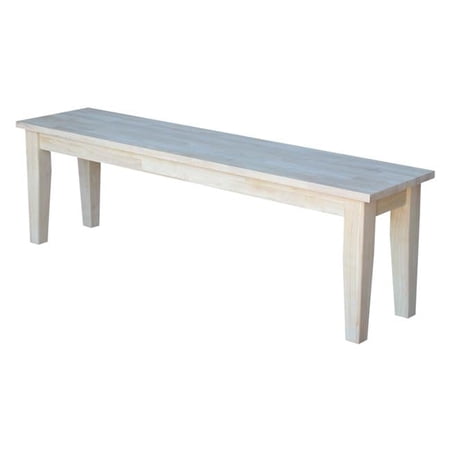 Shaker Styled Bench Washed Gray Taupe