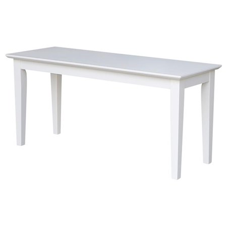 Shaker Styled Solid Wood Bench in White