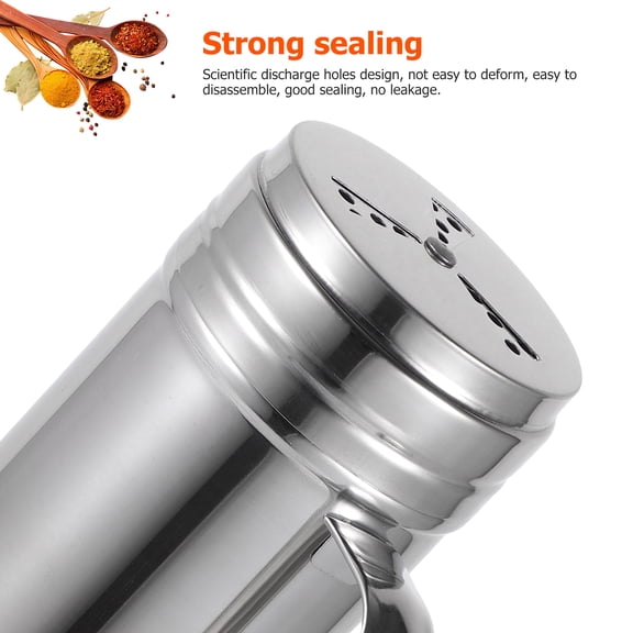 TABLZONE Stainless Steel Spice Container, 1-Piece Seasoning Jar, Kitchen Storage, 4.91 x 2.67 x 2.67 Inches