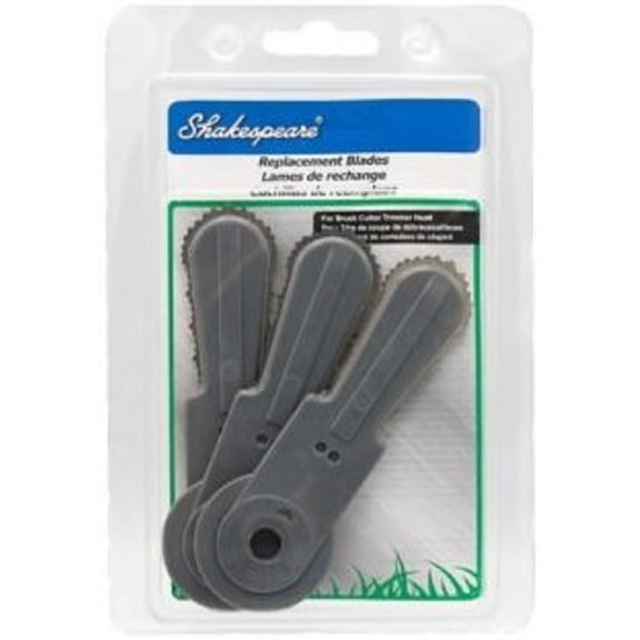 Shakespeare 17258 Brush Cutter Replacement Trimmer Blades Plastic Gray