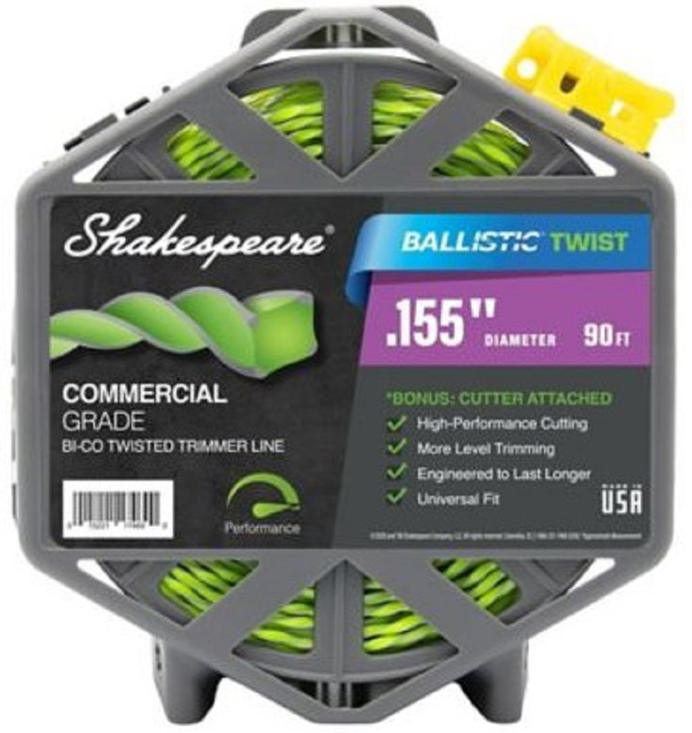 Shakespeare 17469 Ballistic Twist Universal Lawn Trimmer Line Strong