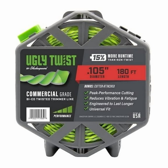 Shakespeare 180-ft Spool 0.105-in Ugly Twist Spooled Trimmer Line