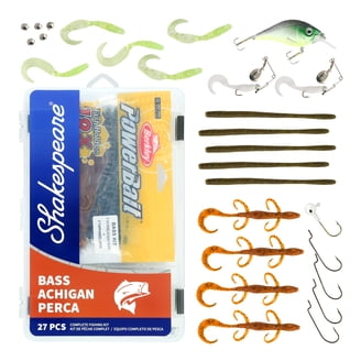 bass fishing accessories for home 24-Piece Lure Kit Tackle Box Set - Premium Lures Variety Pack with Poppers, Minnows, Frogs & Soft Baits Net some fish and a great deal with the high Justincity Fishing Gear & Apparel