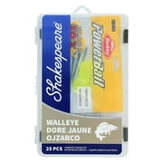 Shakespeare Catch More Fish Walleye Tackle Box Kit, Fishing Tackle Box with Tackle