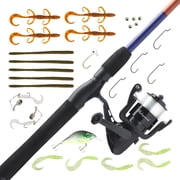 Shakespeare Catch More Fish 3 Spinning Fishing Combo Kit, Bass