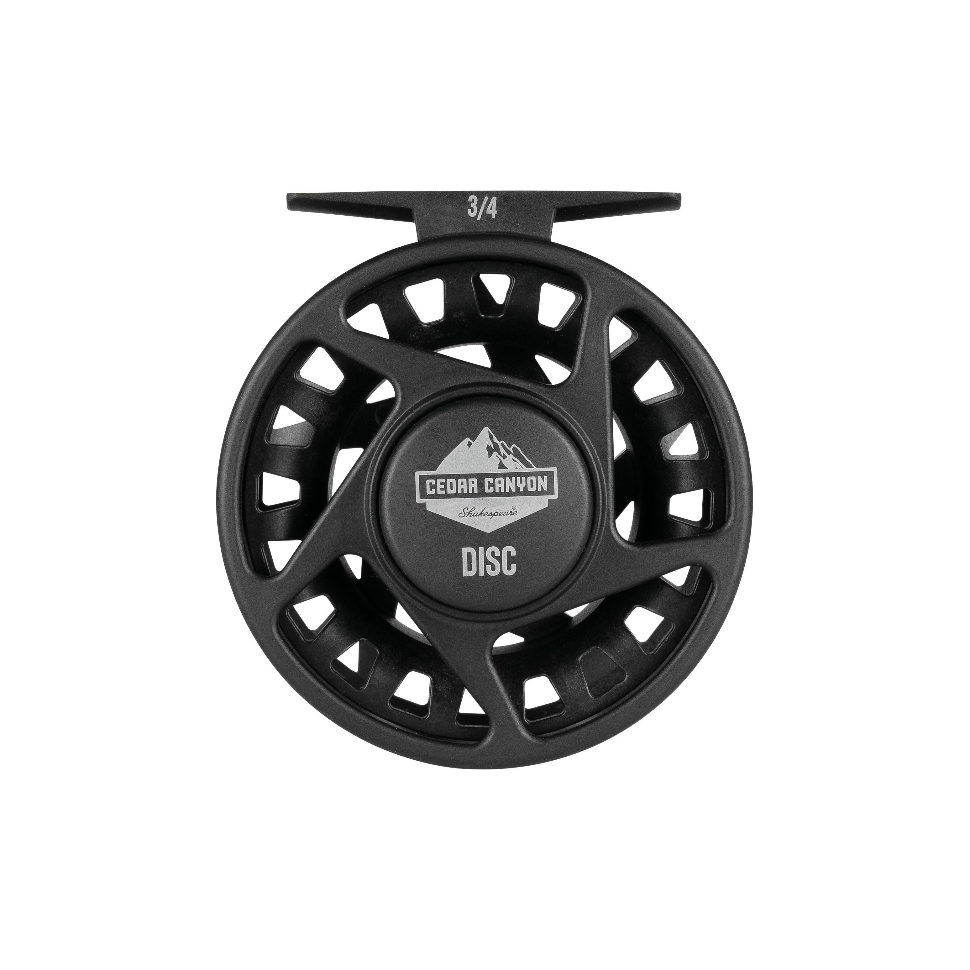 Shakespeare Cedar Canyon Disc Fly Reel, Size 3/4, Disc Drag Fly Fishing Reel