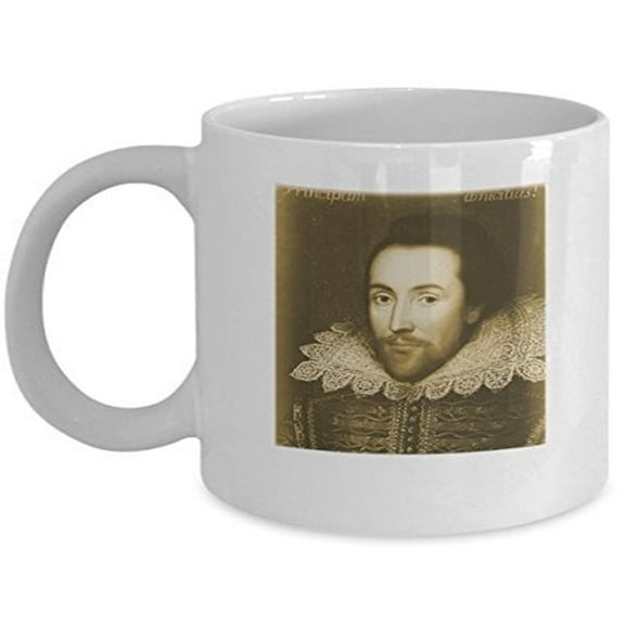 Shakespeare 11 oz Coffee Mug - Literary Gift for Book Lovers White Ceramic