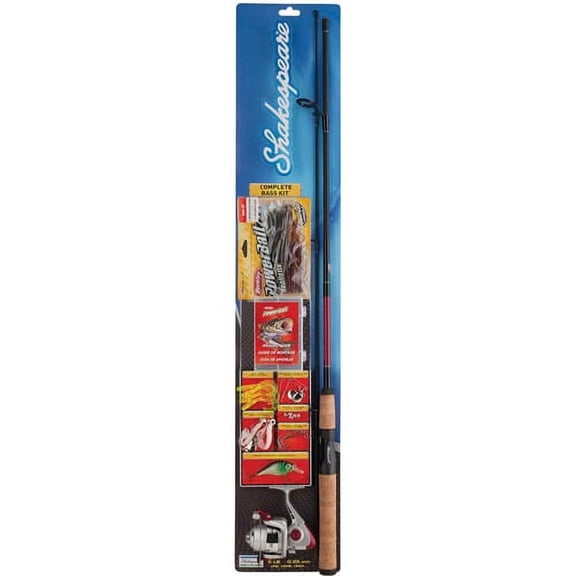 Shakespeare Complete Bass Spinning Reel and Fishing Rod Kit